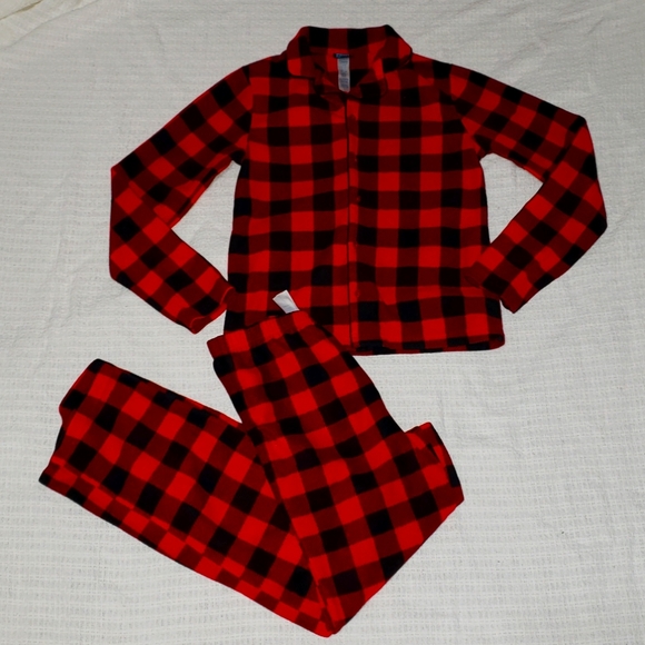 Jelli fish kids Buffalo plaid pajamas set - Picture 1 of 4